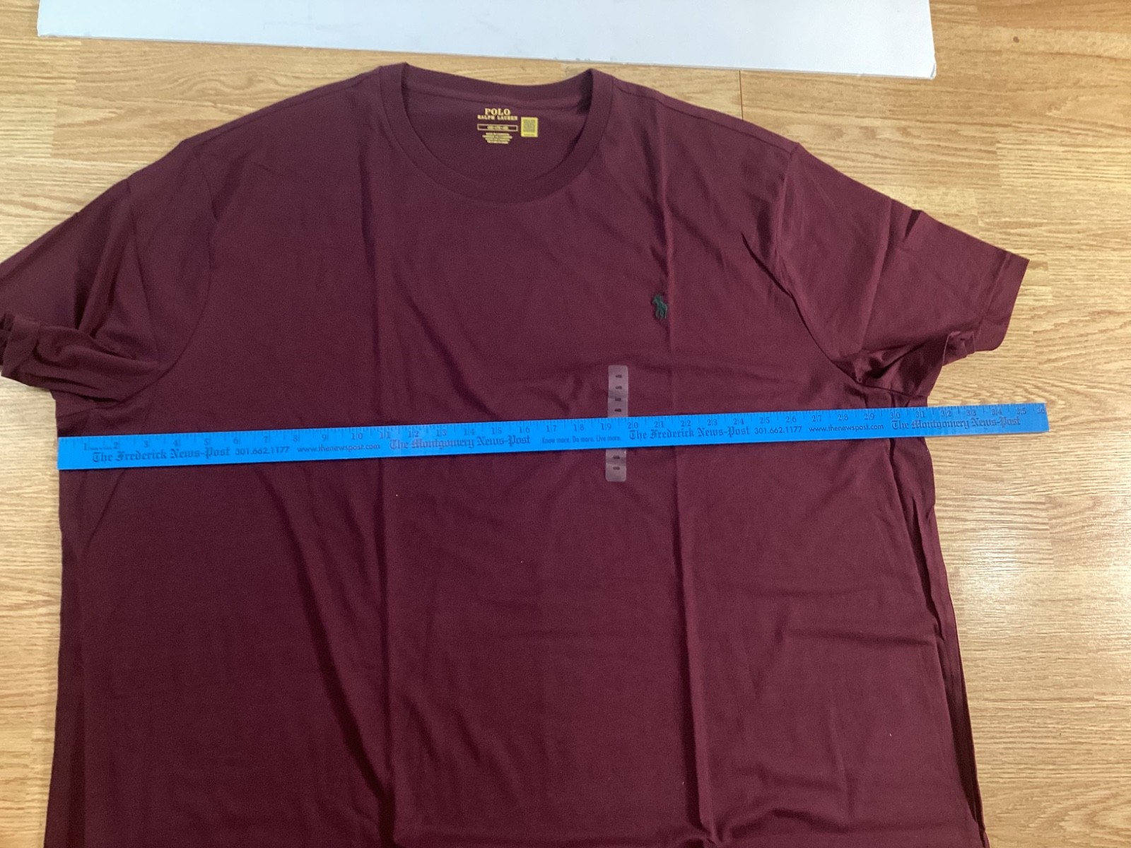 Mens Polo Ralph Lauren short sleeve crew neck t shirt Size 4XB Maroon