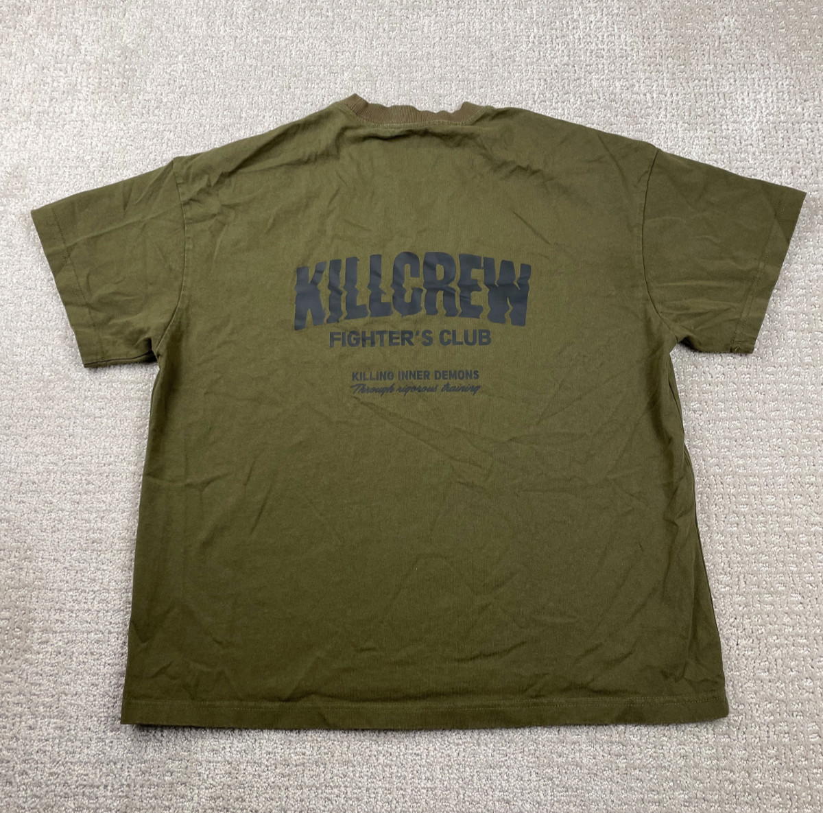 Kill Crew T Shirt Mens 2XS Black Porrada Series Fighters Club Green Short Sleeve