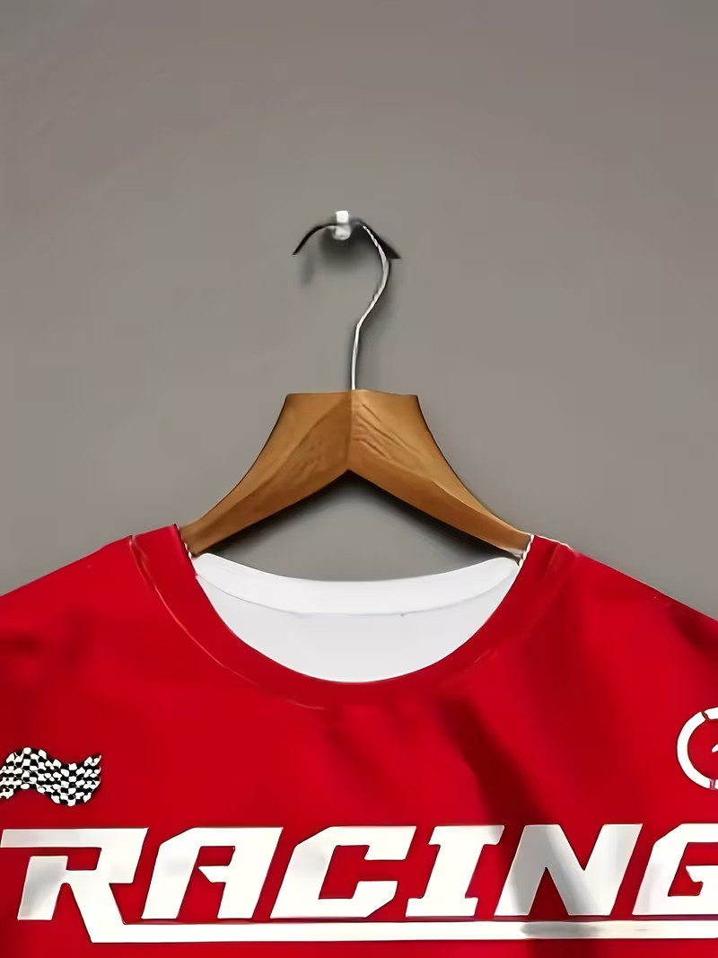 Essential Streetwear: Men’s Vintage-Style Racing Flag and Number 3D Print Short