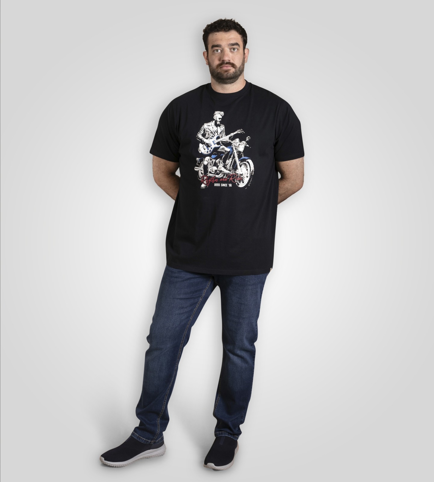 D555 Mens Derby Big & Tall Motorbike Short Sleeve T-Shirt