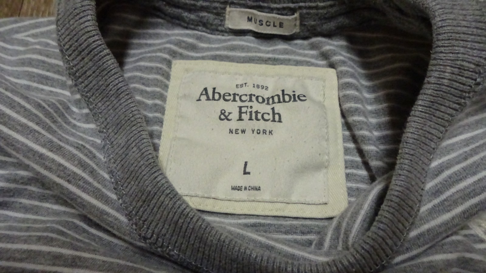 Abercrombie & Fitch Mens Muscle T Shirt Large Rare Classic Moose