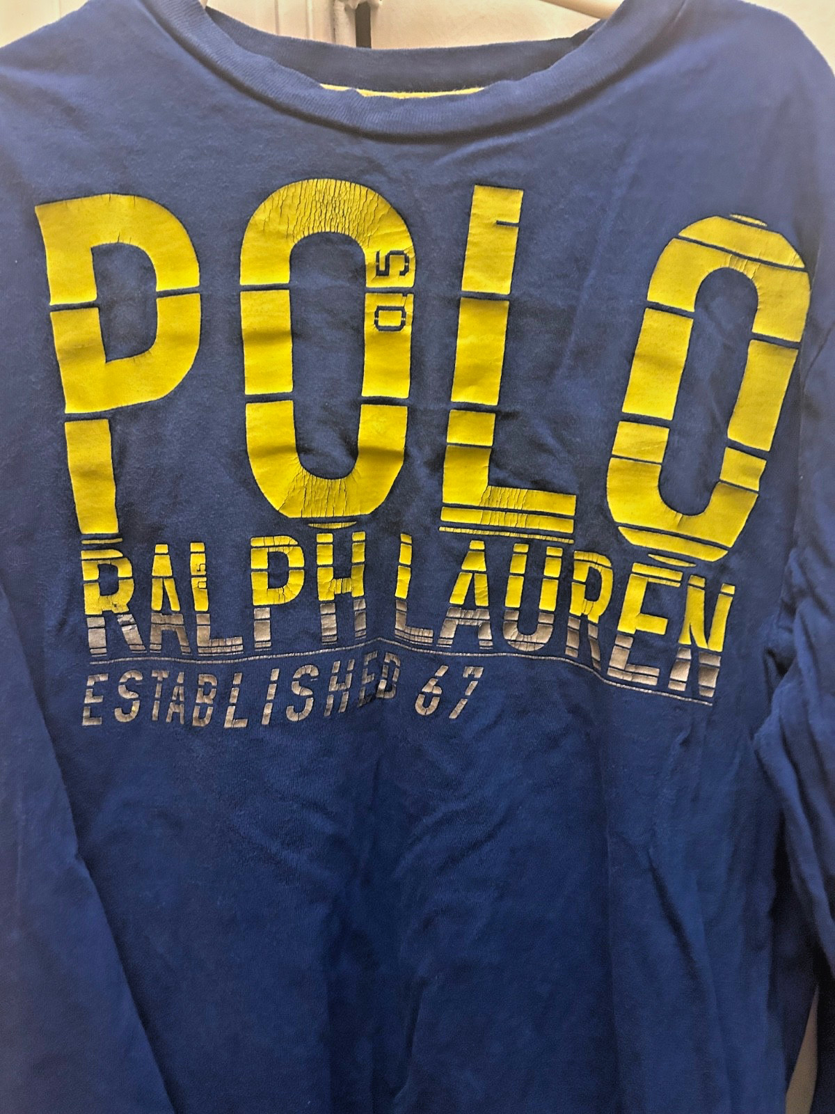 Polo Ralph Lauren RL67 Long Sleeve Shirt youth small Cotton