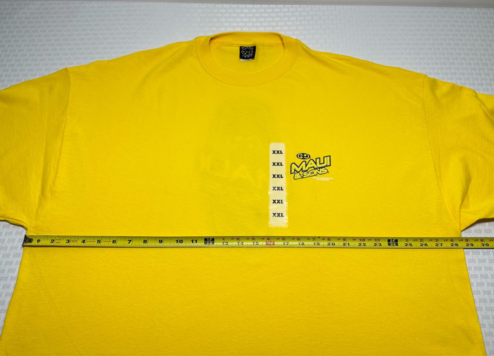 NEW VTG 90’s Maui & Suns Yellow Surf Beach T Shirt Men’s 2XL (3XL) BIG & TALL