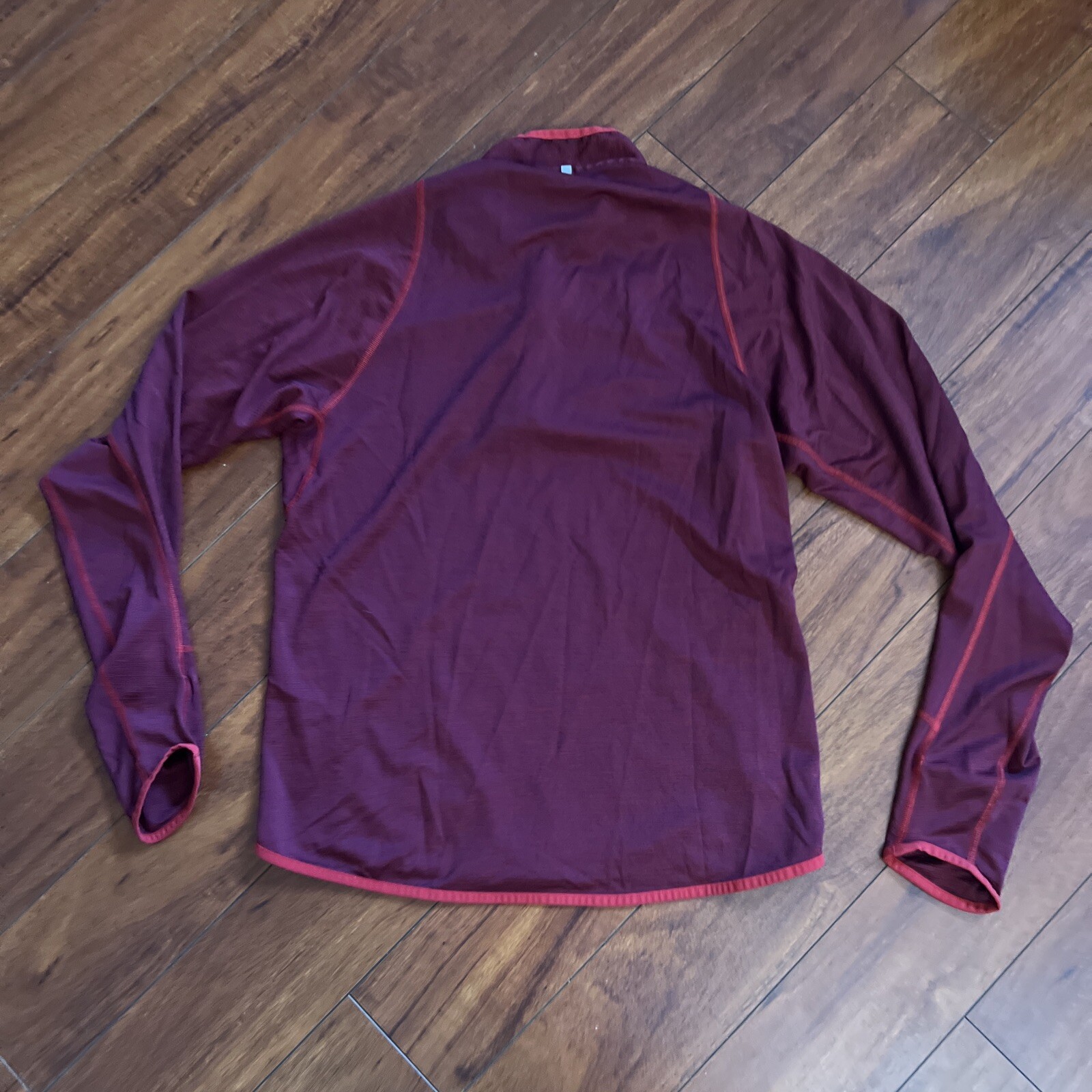 Nike Dri-Fit Men’s L Long Sleeve Running Shirt 1/4 Zip Swoosh Red 339654-656 Gym