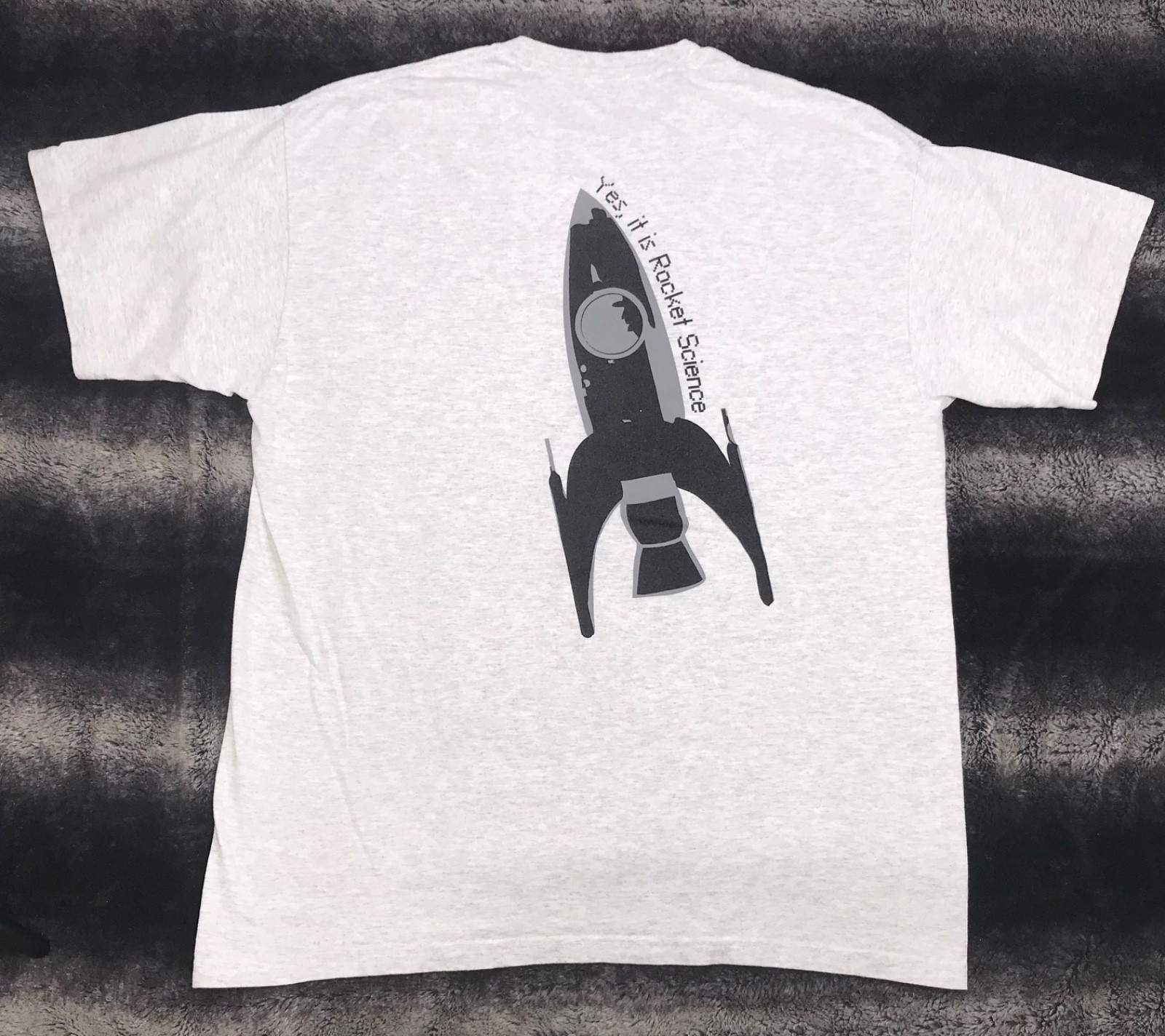 VTG Y2K J.A.N.N.A.F. “Yes its Rocket Science” Space Research (L) Gray T-Shirt