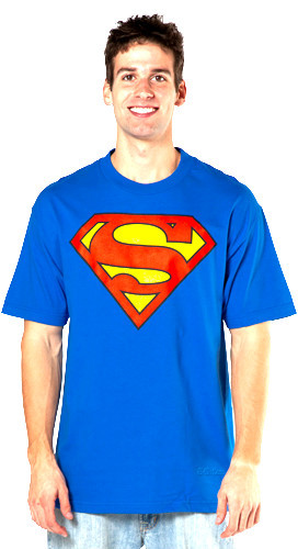 Superman, Classic Logo, T-Shirt, Cotton( Adult Sizes: S,M,L, XL)