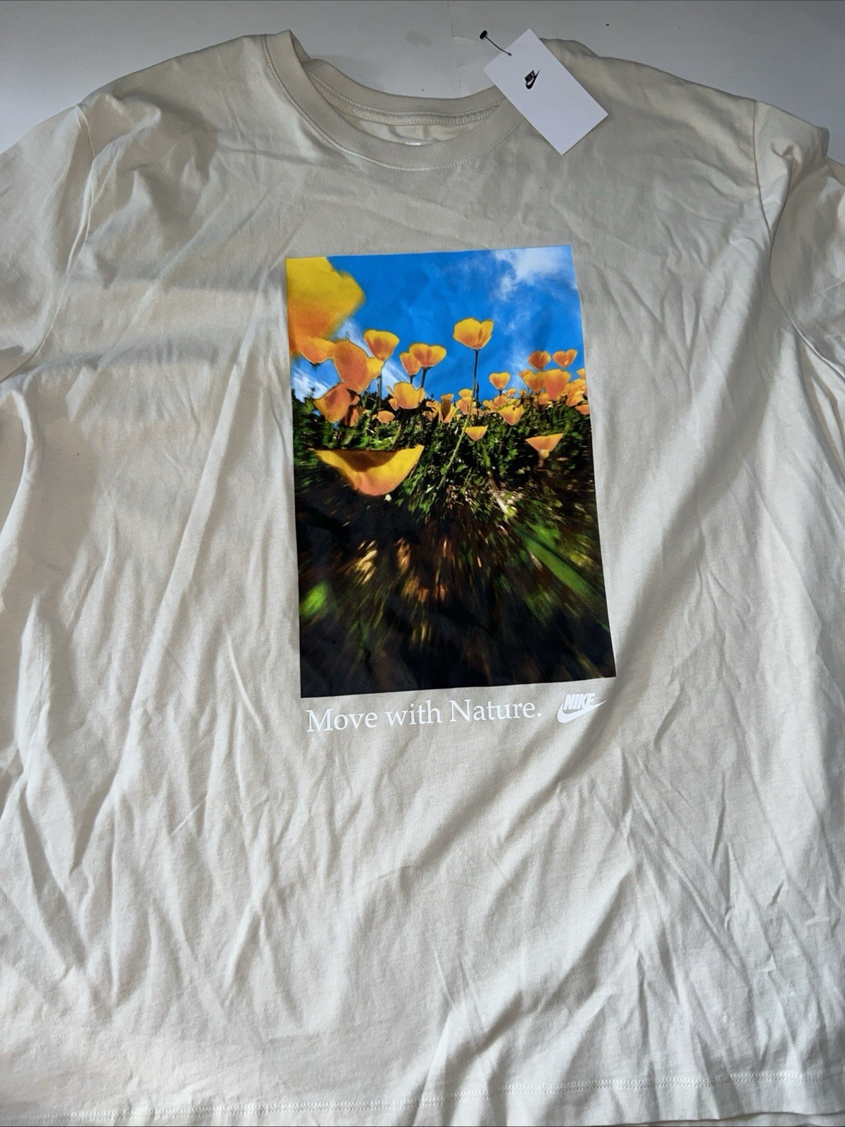 Nike Sportswear T Shirt Move With Nature HJ0592-234 Beige Tee NSW Men’s Sz 2XLT