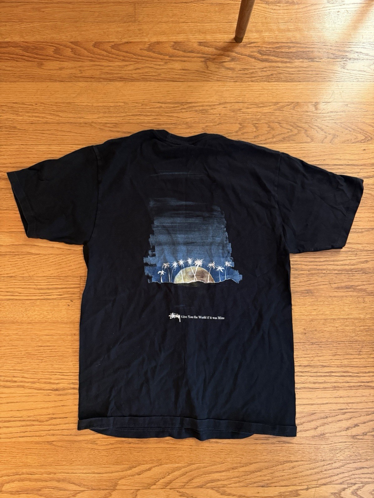 Stussy sunset graphic tshirt black size medium 2018