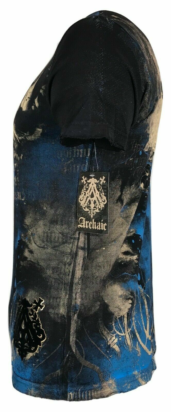 ARCHAIC by AFFLICTION Men’s T-Shirt NEWMAN Black Biker MMA S-5XL