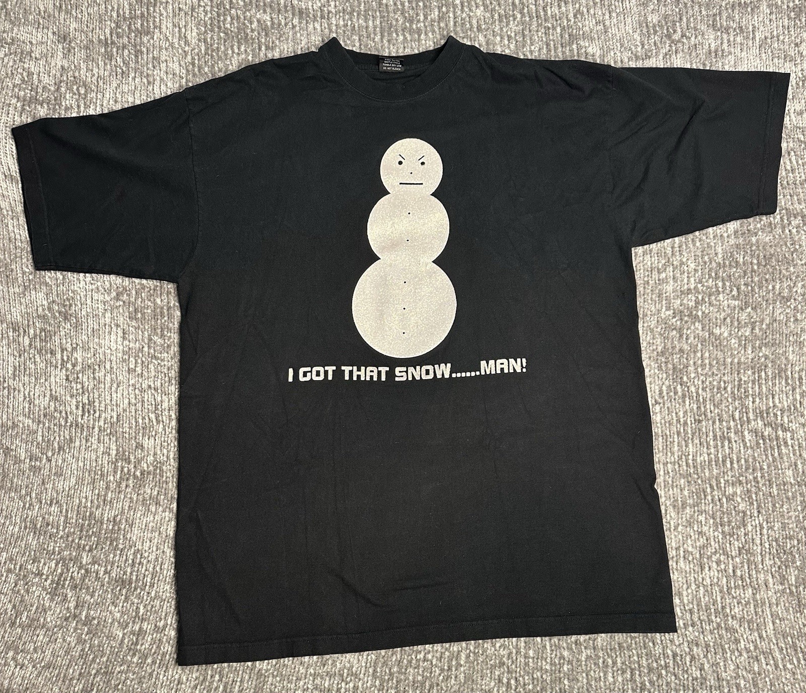 Vintage City Lab Young Jeezy I Got That Snow Man XXL Glitter T-shirt Rare Y2K