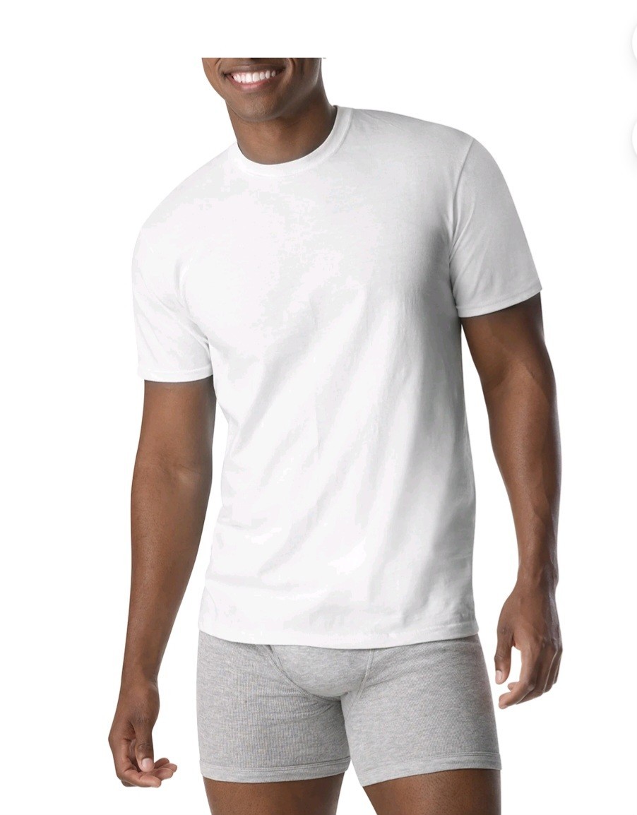 Hanes ComfortSoft 2135 Crewneck Tagless Men’s T-shirt L 3 Pack- White