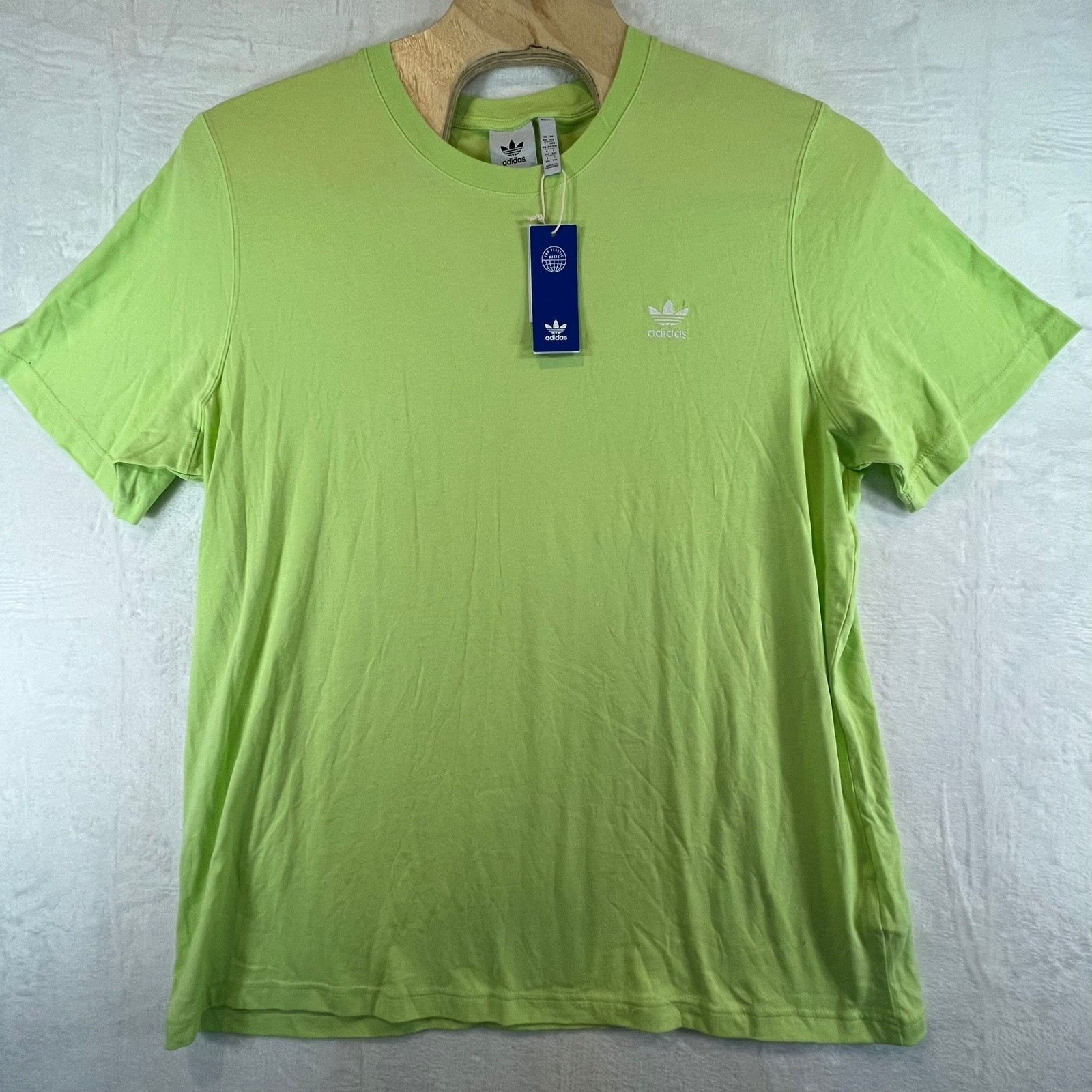 Adidas Essential Tee Mens 2XL Pulse Lime Green Trefoil Logo IL2520 NWT