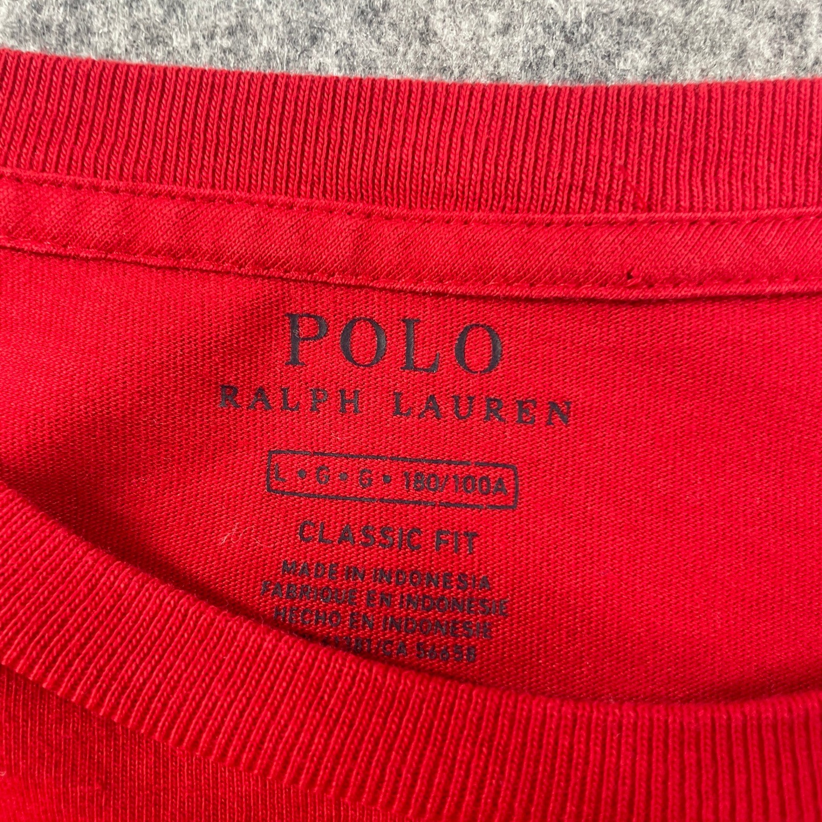 Polo Ralph Lauren Mens Shirt L Red Long Sleeve Classic Fit Prep Custom Slim