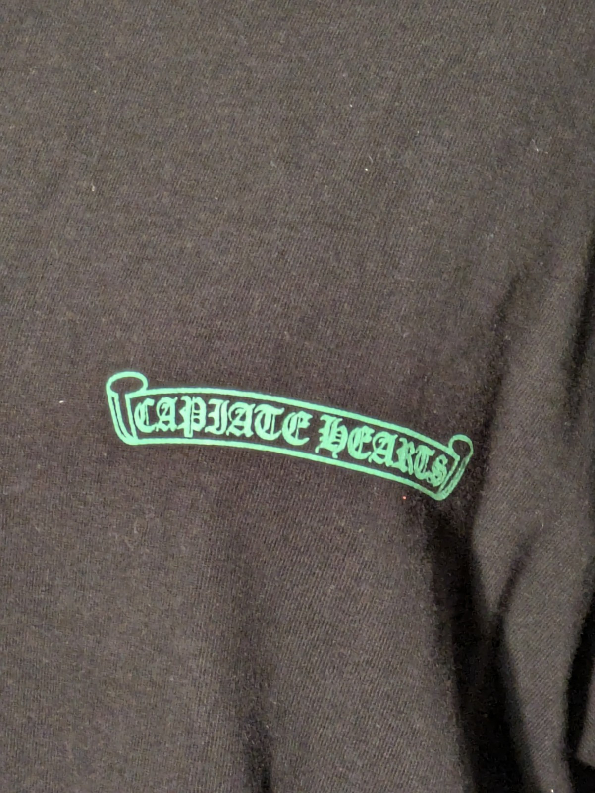 Chrome Heart Green Cemetery Black T Shirt Medium