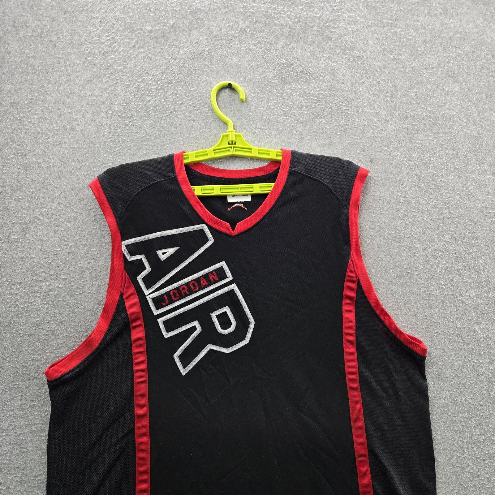 Air Jordan Men Jersey L/G Black Embroidered Logo Basketball Y2K