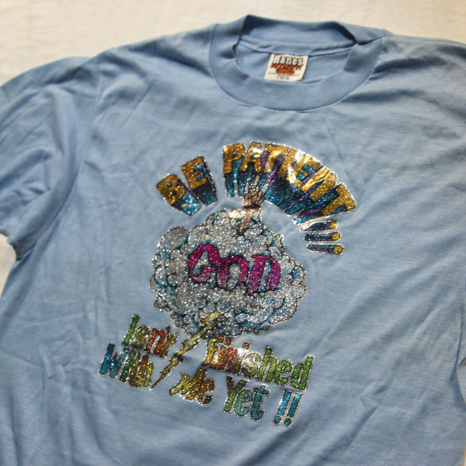 VTG 70s God / Jesus Tee 1978 ROACH Iron On Hanes 50/50 Single USA T Shirt L