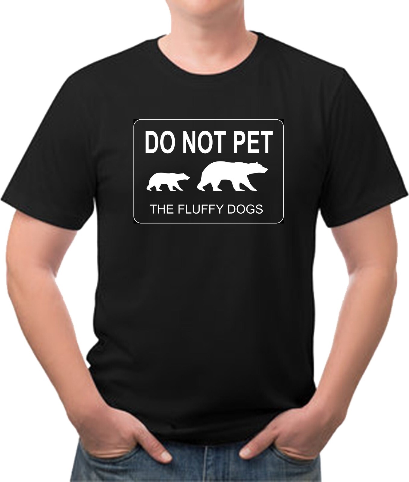 Do not pet the fluffy dog Funny Tee Shirt NEW w/Tags 4 colors available New