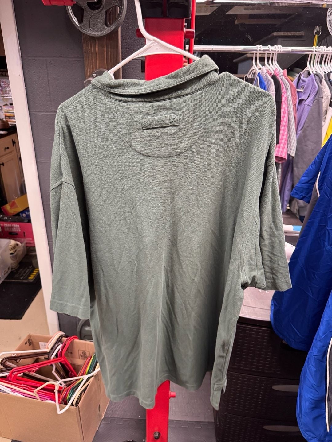 Duluth Trading Co. Men’s 2XL Short Sleeve Coolmax Cotton Pocket Polo Shirt Green