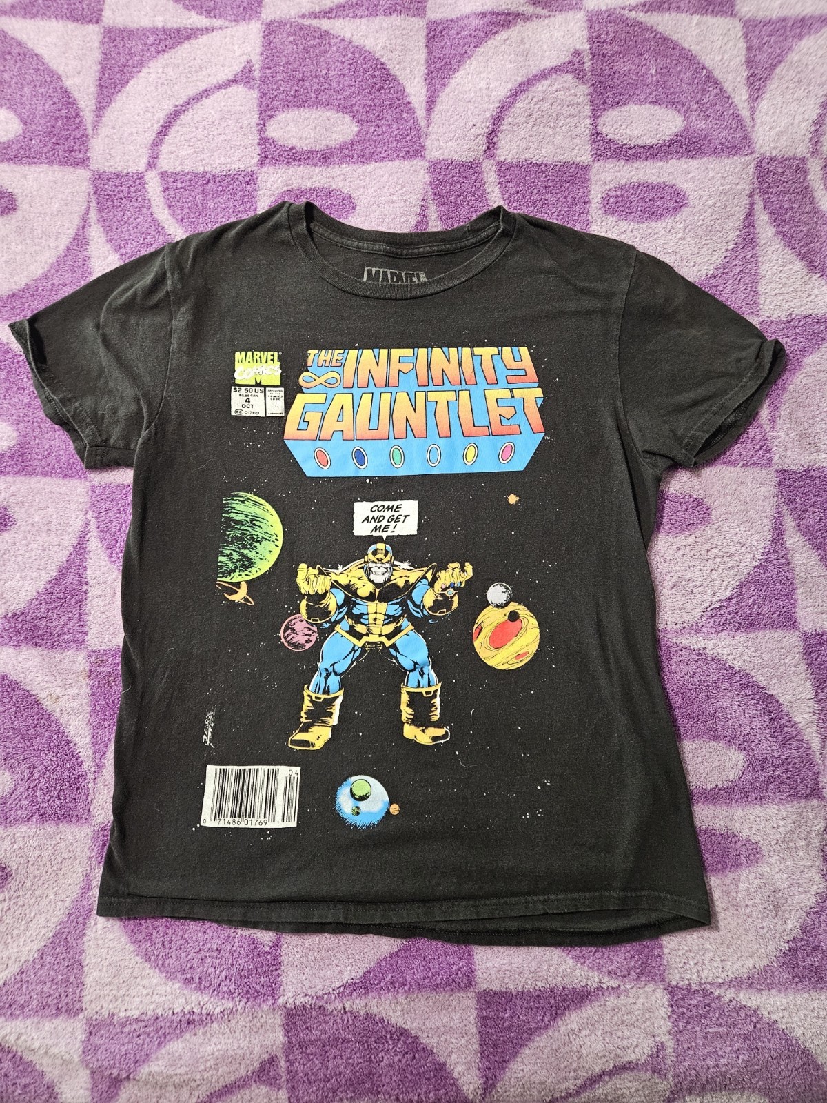 The Infinity Gauntlet #4 Comic Book Cover T-Shirt Thanos Marvel Comics sz M
