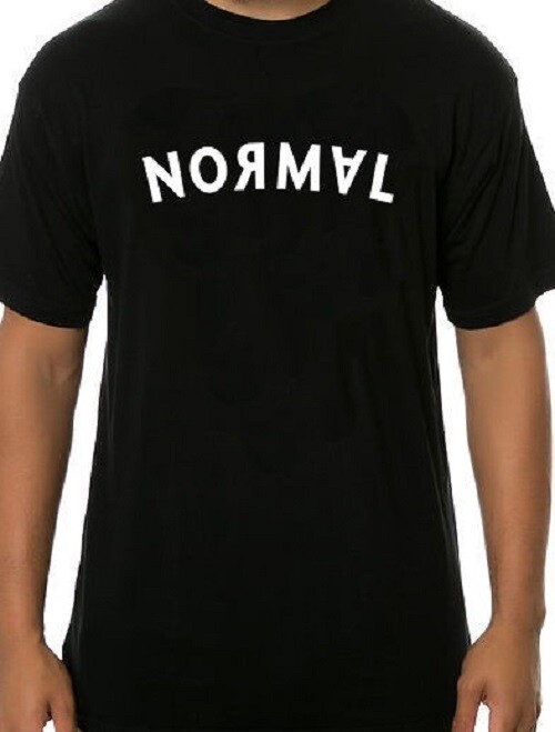 Normal Backwards letters Funny T shirt Tee not normal