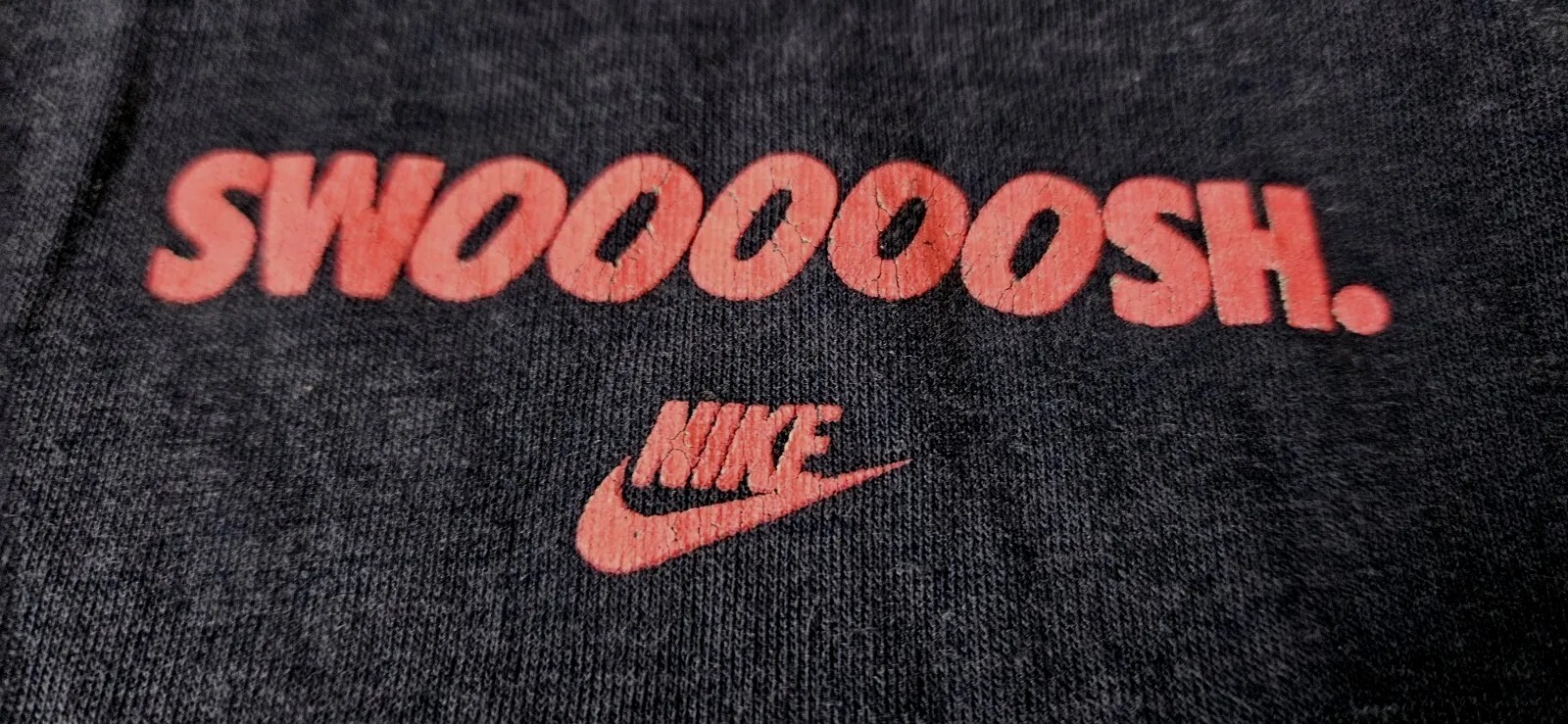 Vintage 80s 90s Nike SWOOSH Spellout Logo T-Shirt XL Single Stitch