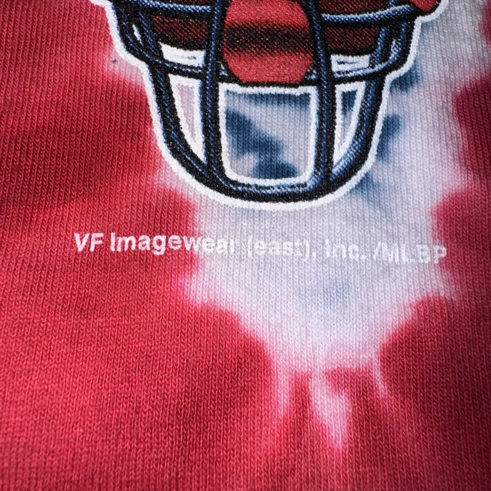 Vintage 90s Lee Sport Boston Red Sox Tie Dye T Shirt AOP Single Stitch Size XL!