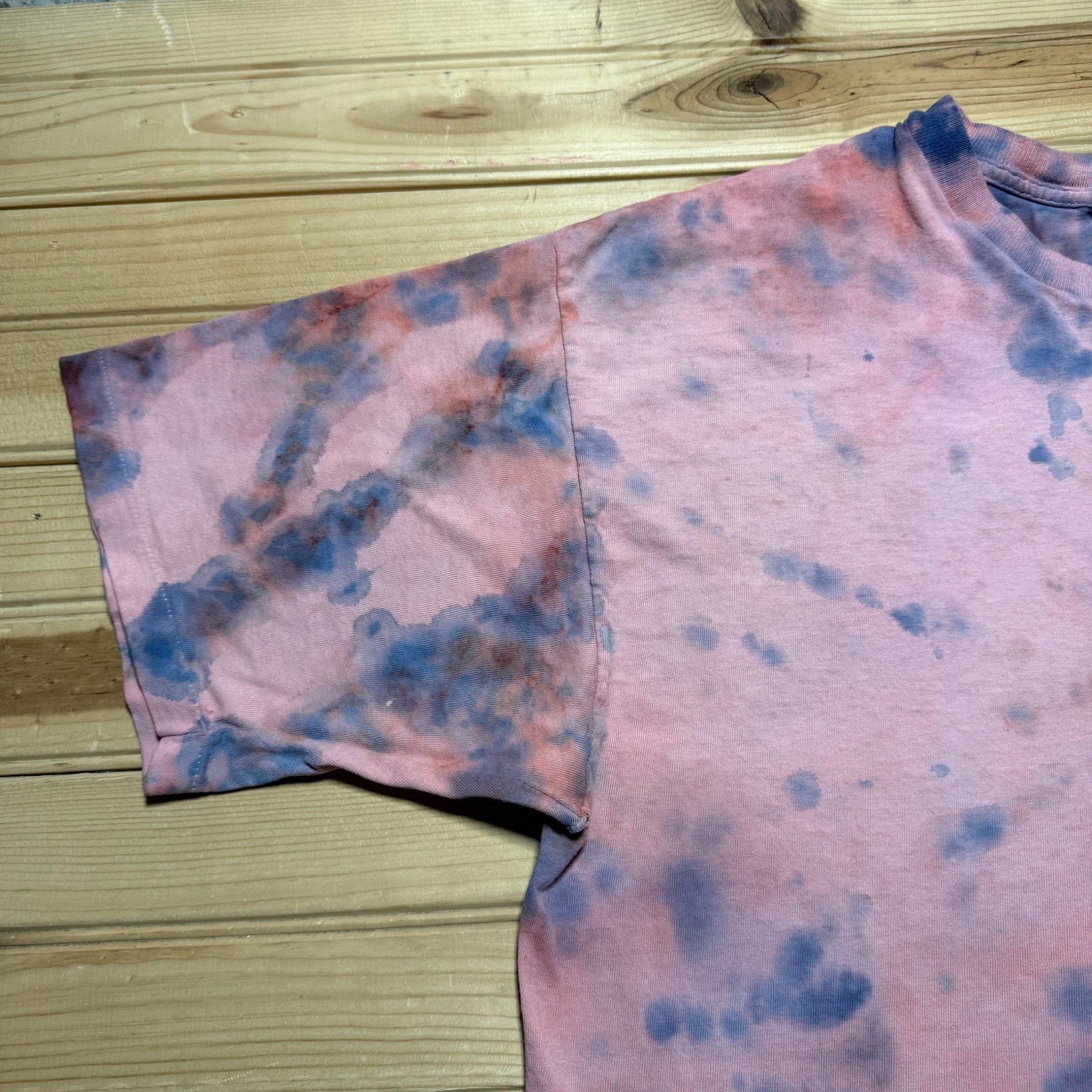 Vintage 90s Reebok American Flag Vector Logo Stars and Stripes Tie Dye Shirt XL