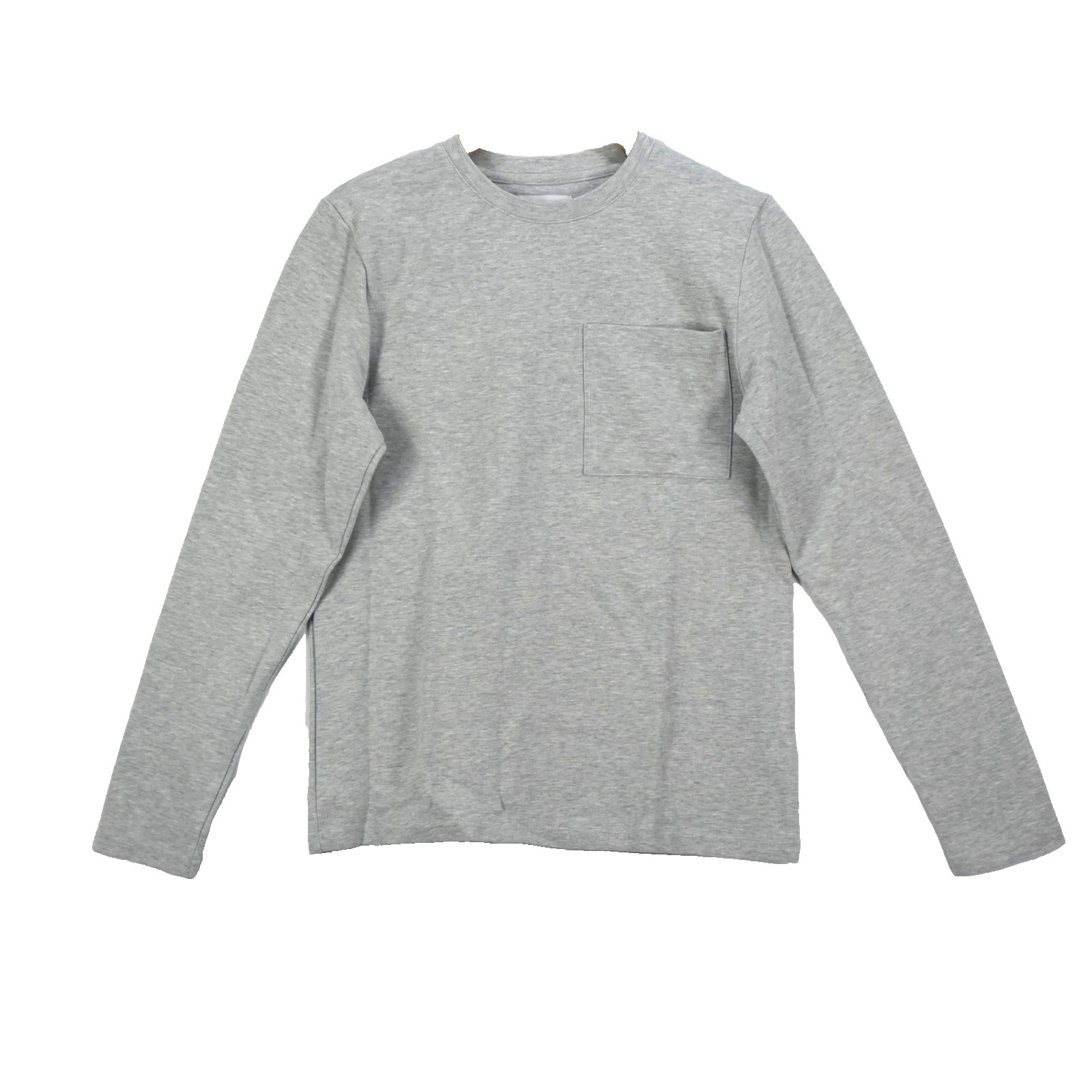 Raith Clothing Pocket T Shirt Tyler Long Sleeve Grey Marl Heavy Blend size S