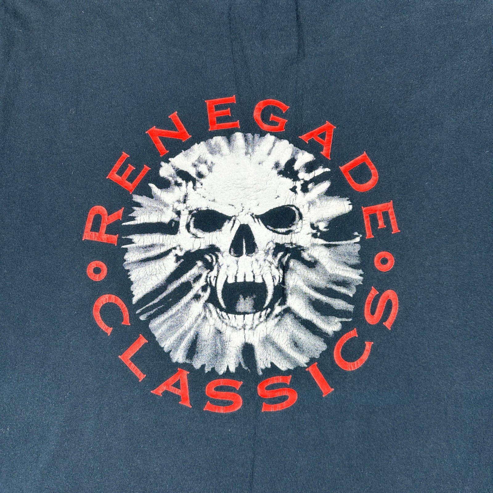 Renegade Classics Skull Graphic T-Shirt Mens 3XL Black Biker Moto Streetwear TX