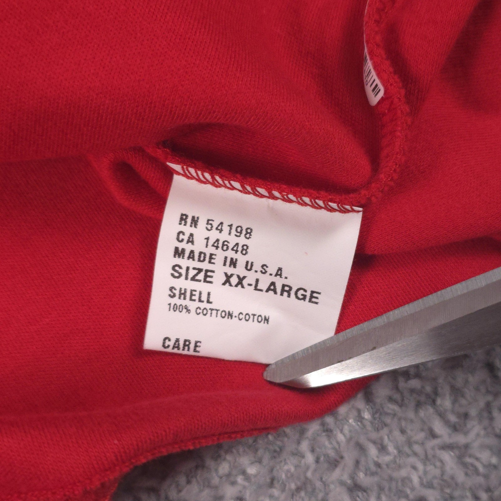 Bogner Shirt Mens 2XL Red Mock Neck 1/2 Zip Long Sleeve Cotton USA Pullover