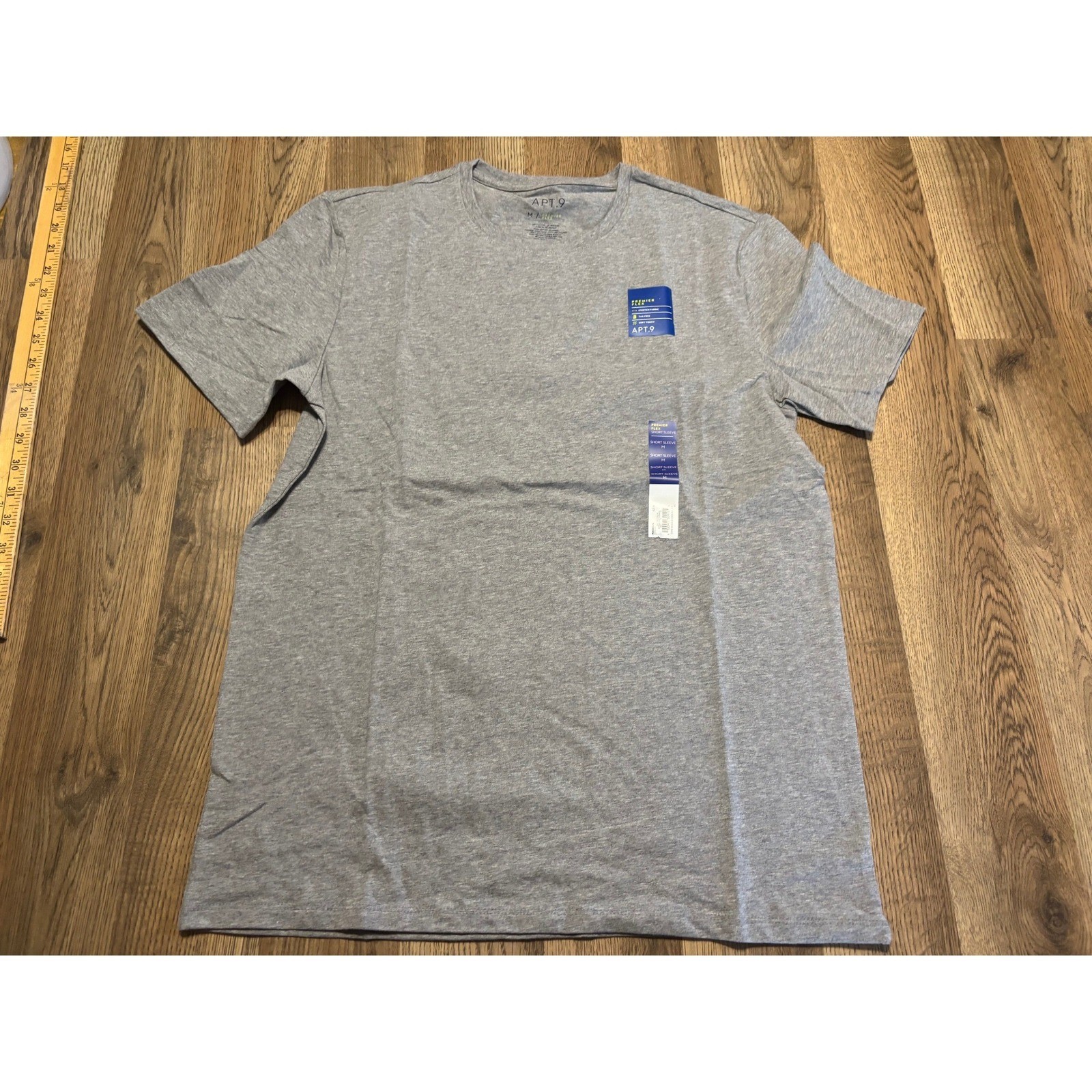 Apt.9 Premier Flex T-Shirt Mens M Gray Adult Short Sleeve Stretch New