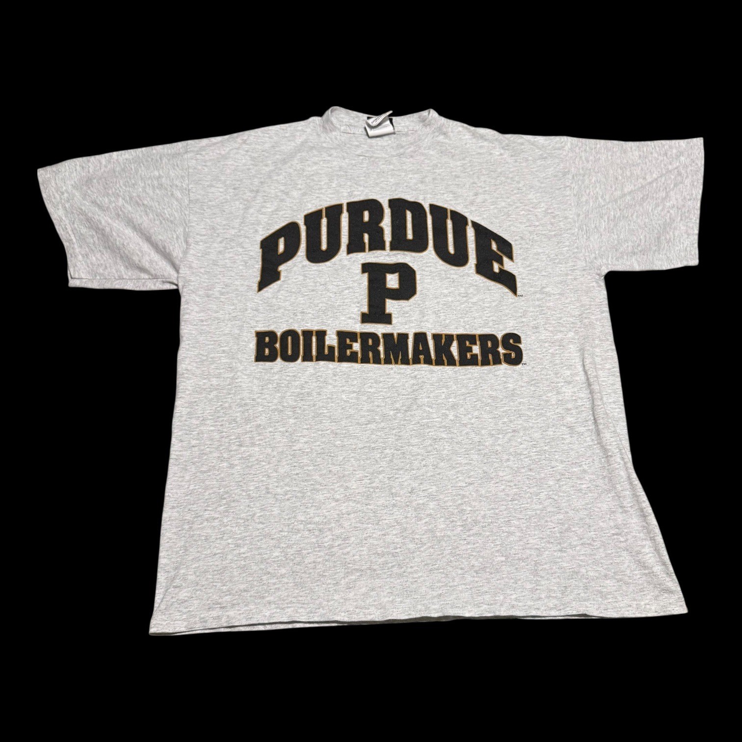 Vintage 90s TSI Purdue University Boilermakers Gray Single Stitch Shirt Men’s XL