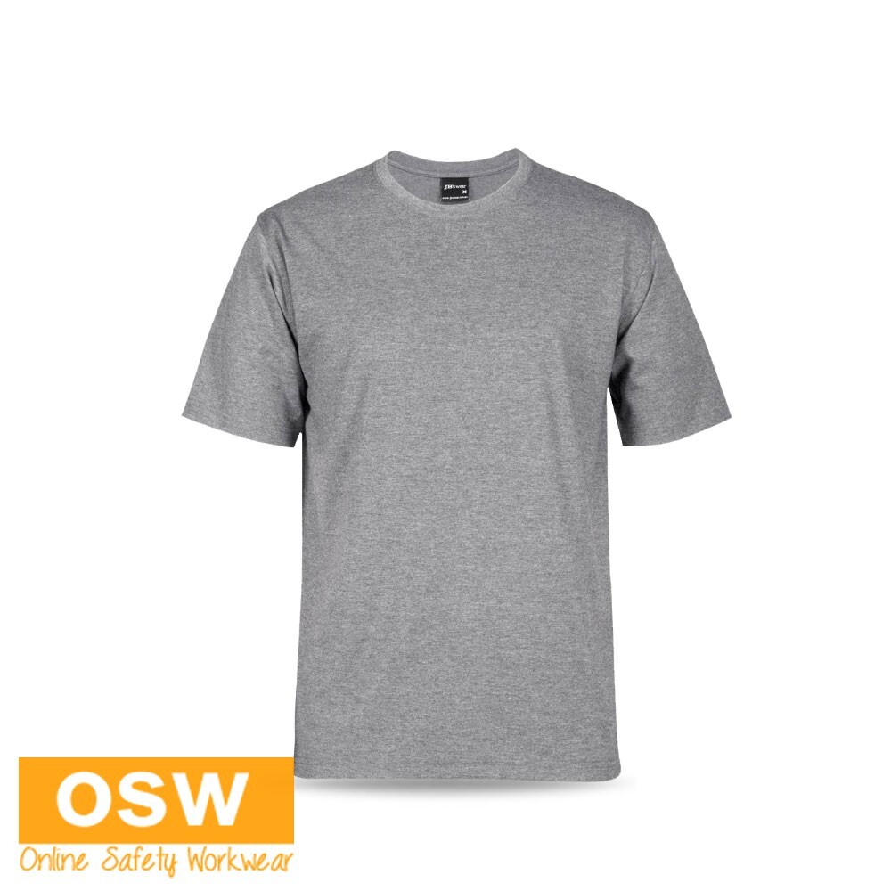 3 X Men’s Short Sleeve Elastane Rib Crew Neck Tee Solid Colors Classic Fit