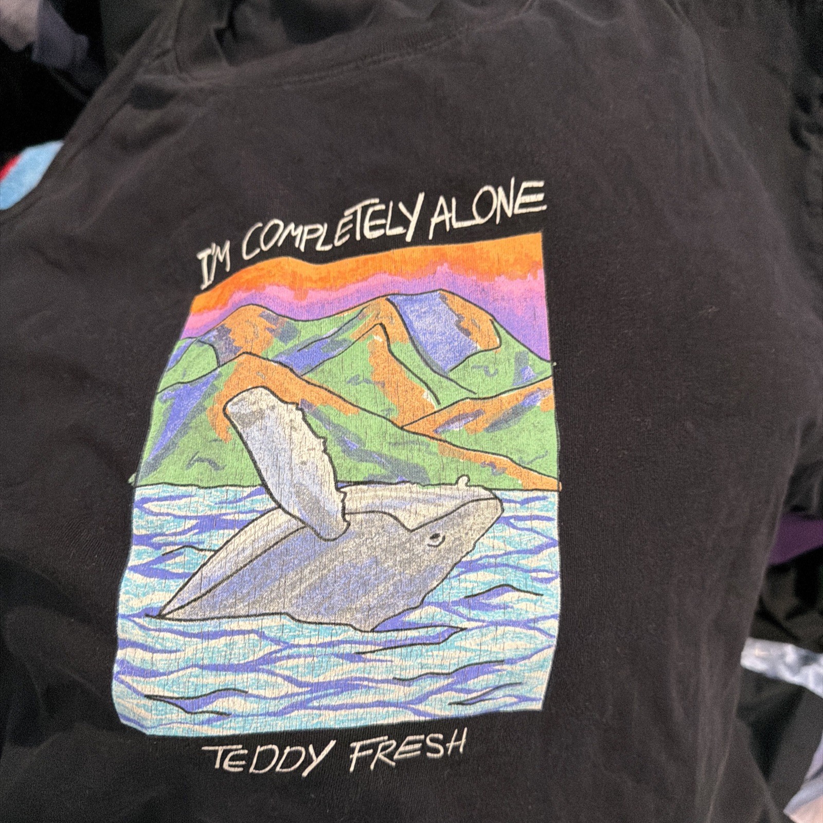 Teddy Fresh T Shirt Adult 2XL “Im Completely Alone” Black Hip Hop Street