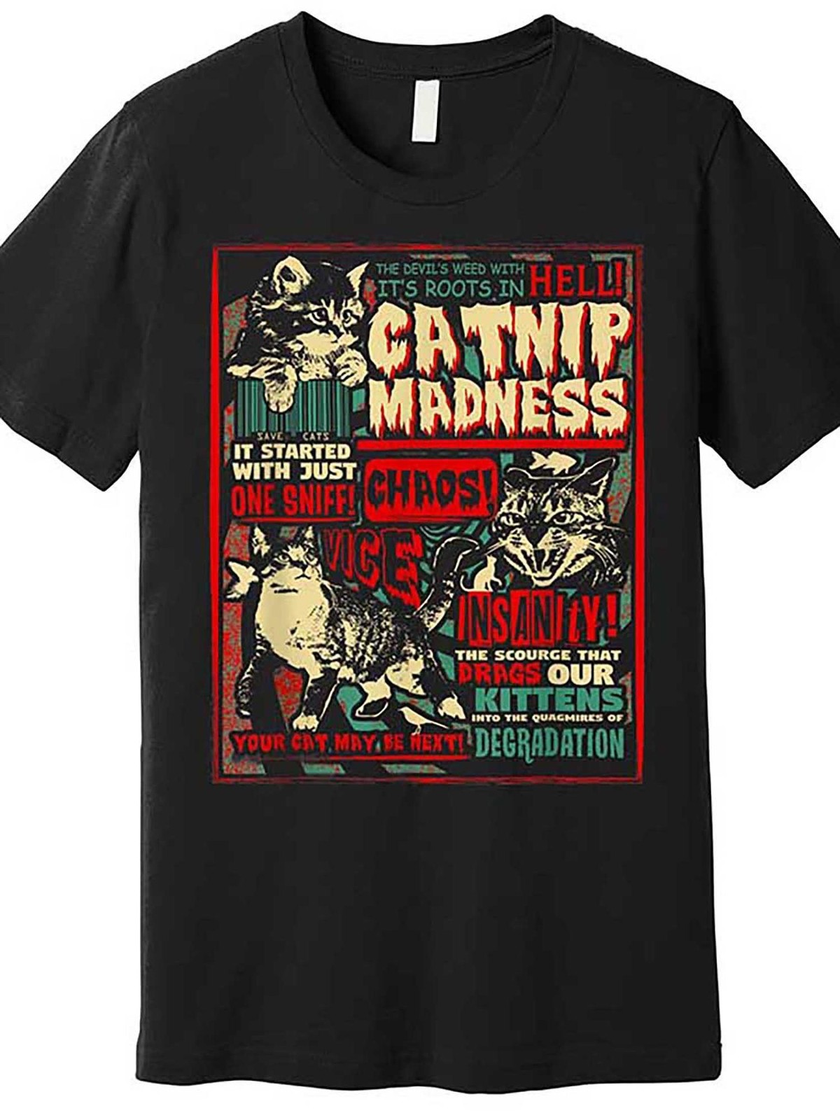 Catnip Madness Cute Kitten Cat Lover Gift for Cat Owners Premium T-Shirt 58