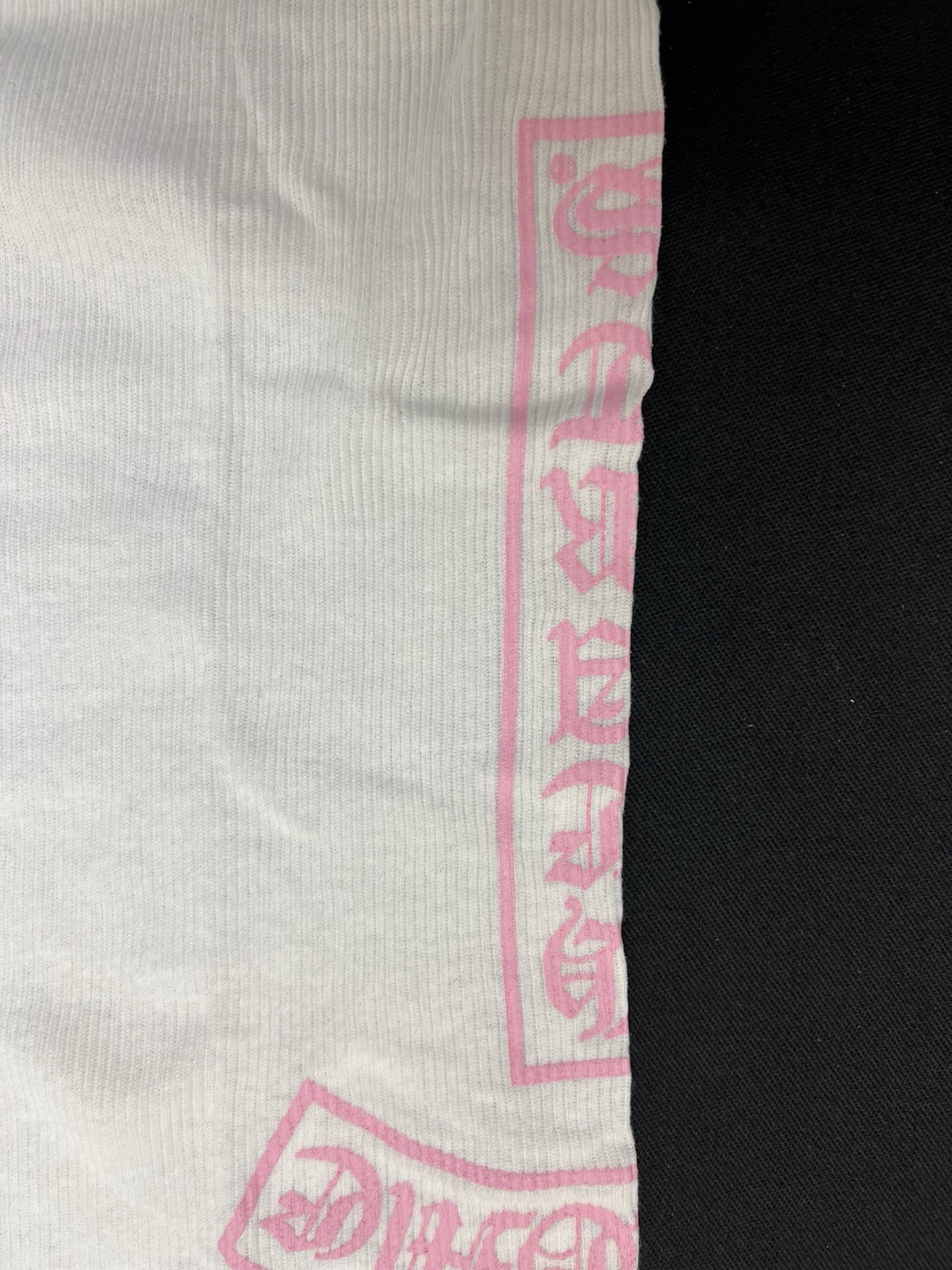 Chrome Hearts T Bar Rib Tank White Pink Size L