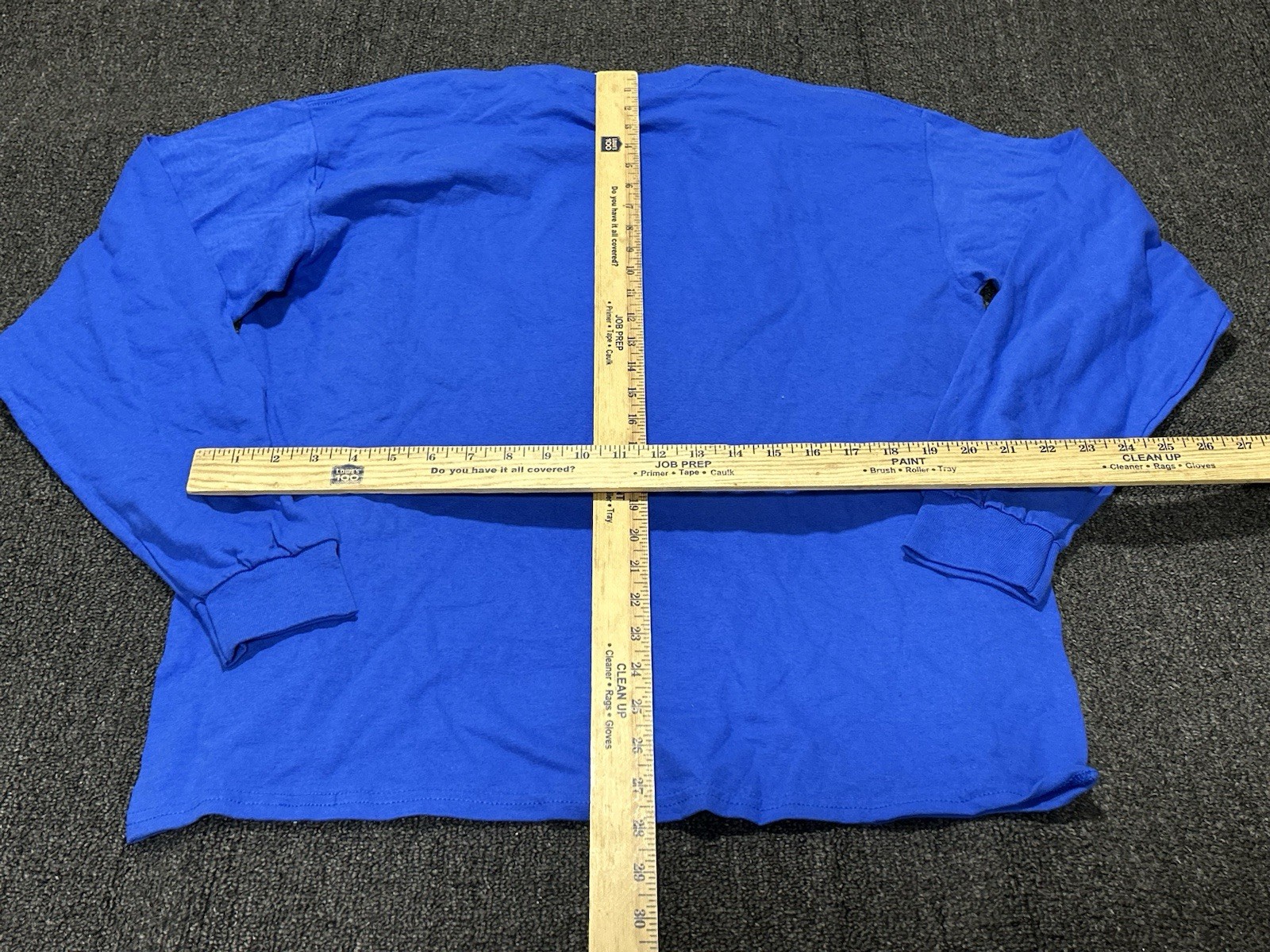 Gildan Ultra Cotton T-Shirt Men’s Large Blue Long Sleeve Crew Neck Casual NWT