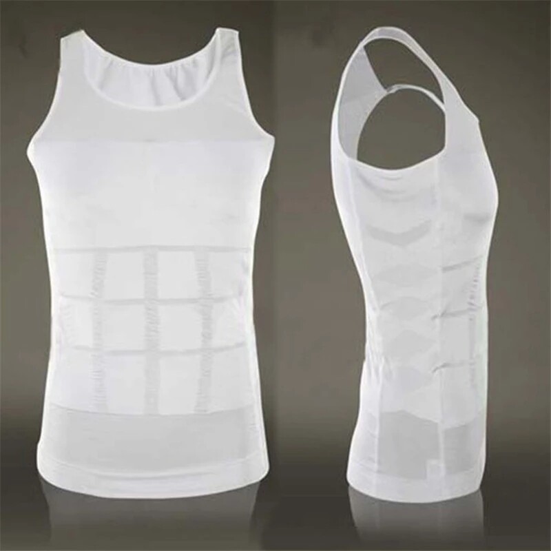 Mens Compression Shirts Slimming Body Shaper Vest Tight Tank Top Tummy Control