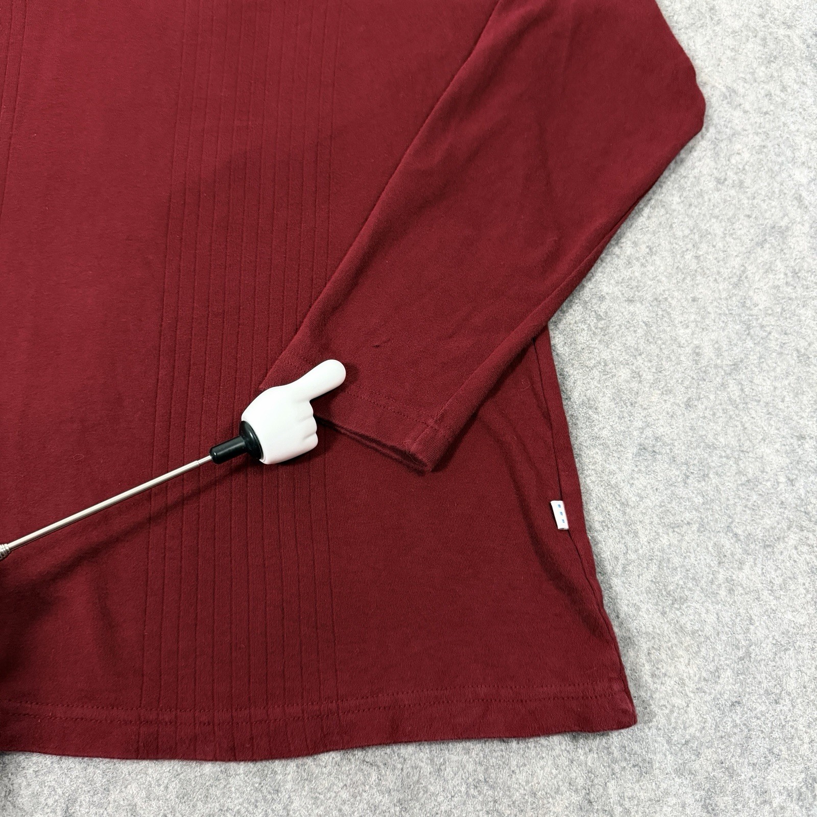 Covington Long Sleeve Pullover Ribbed Knit V-Neck Shirt Fits Men’s Sz Large Red