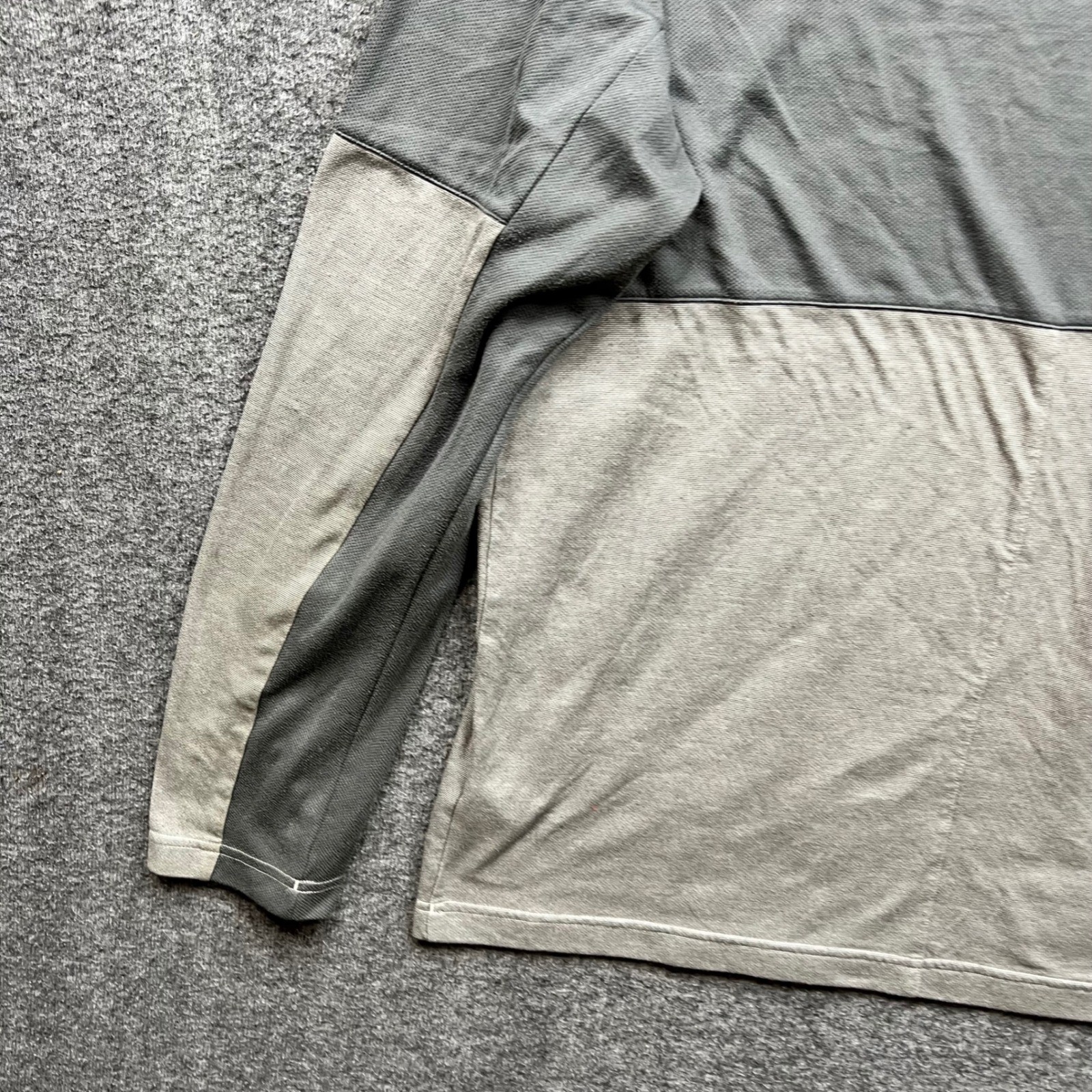 Adidas Shirt Mens Large Gray Climalite Two Tone Long Sleeve Athletic Tee L