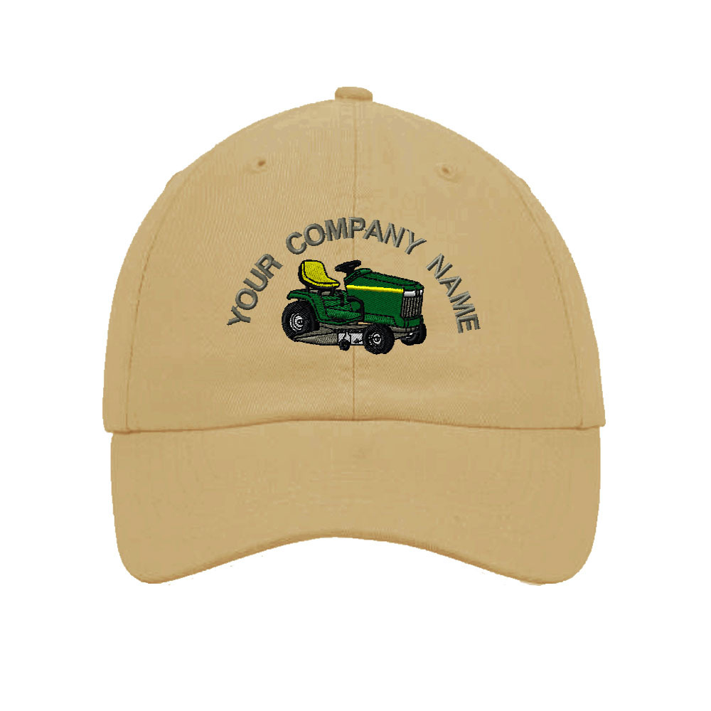 Custom Name Lawn Mover Embroidery Embroidered SOFT Unstructured Hat Cap
