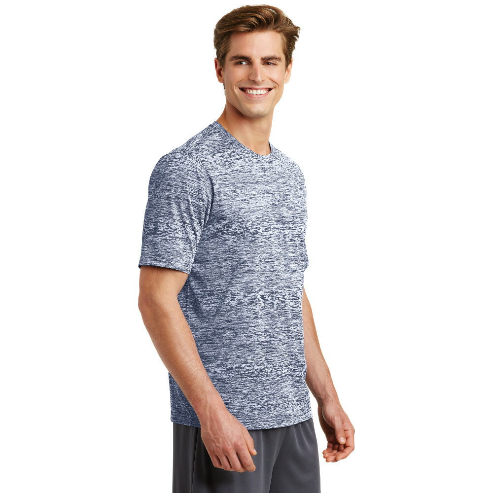 Sport-Tek Mens T Shirt Electric Heather True Navy Size Medium St-390 38-40”