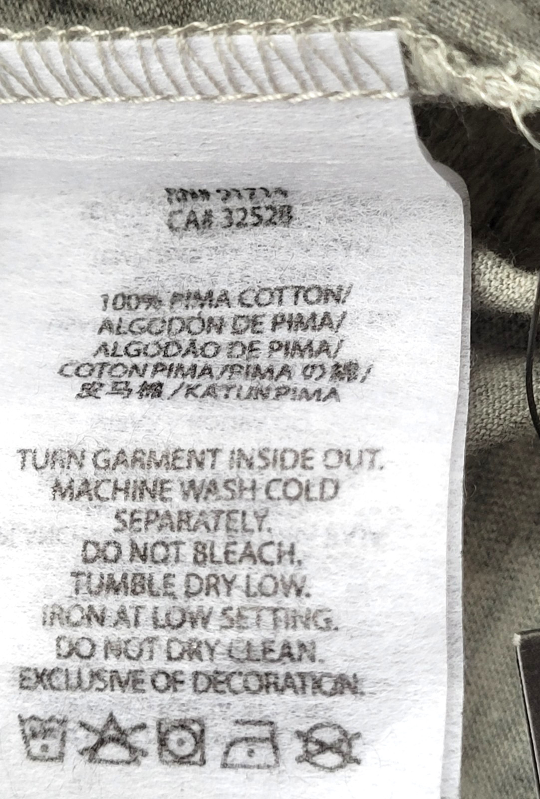 NWT Armani Exchange Heather Gray Blue Foil Graphic V Neck Logo Tee T Shirt Sz L