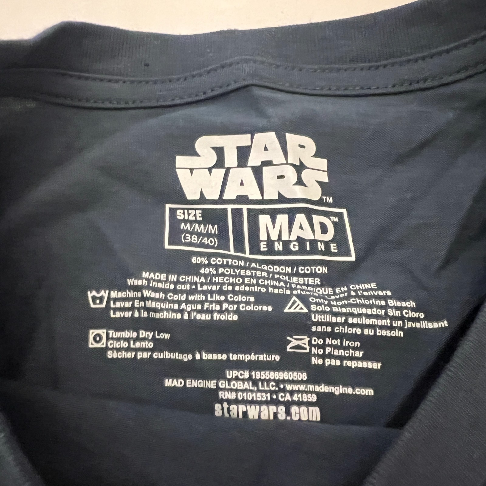Star Wars Long Sleeve T-Shirt & Beanie Combo Sz M – Blue A New Hope Blue 2 Tone