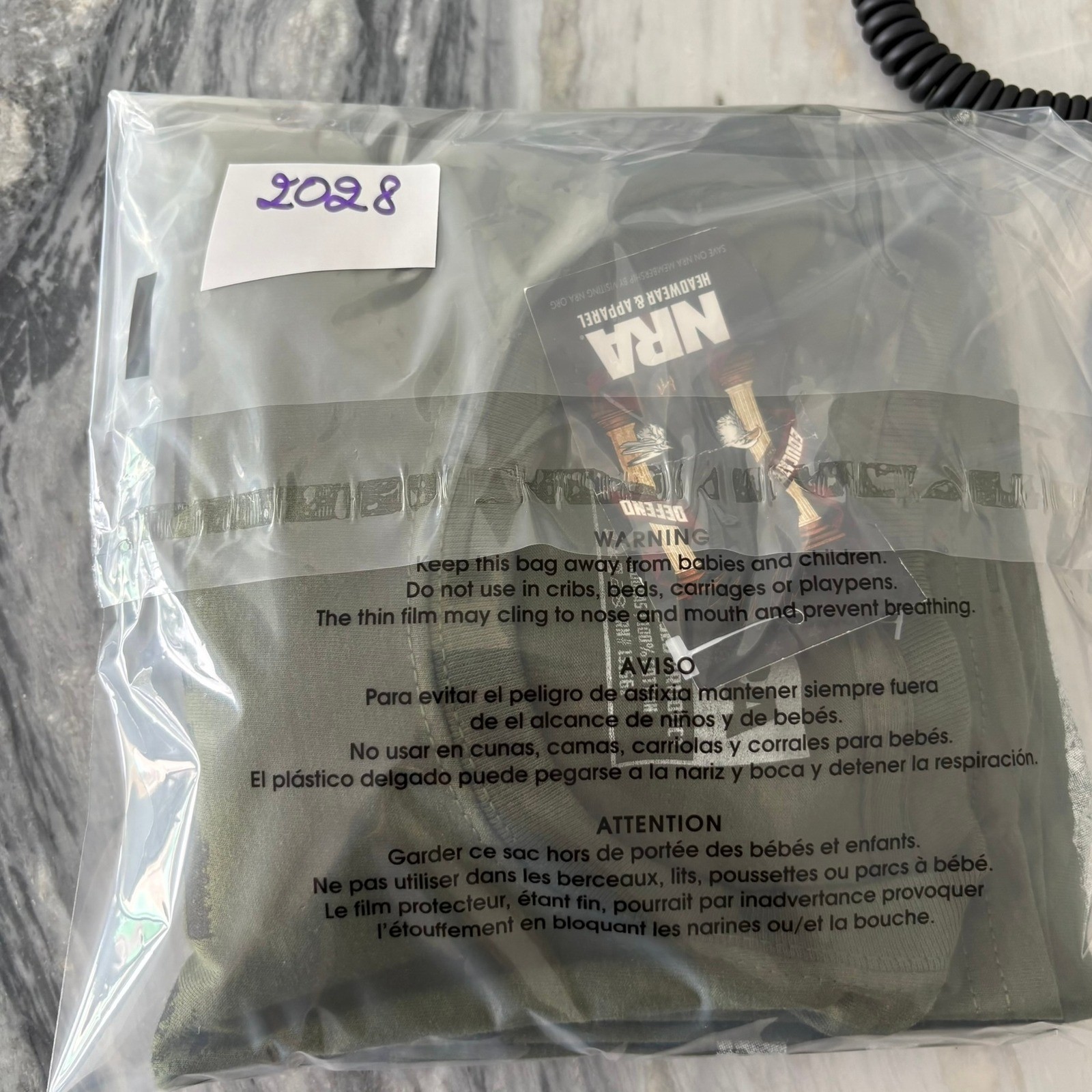 NRA American By Birth Member By Choice Graphic T-Shirt Olive Green XL New