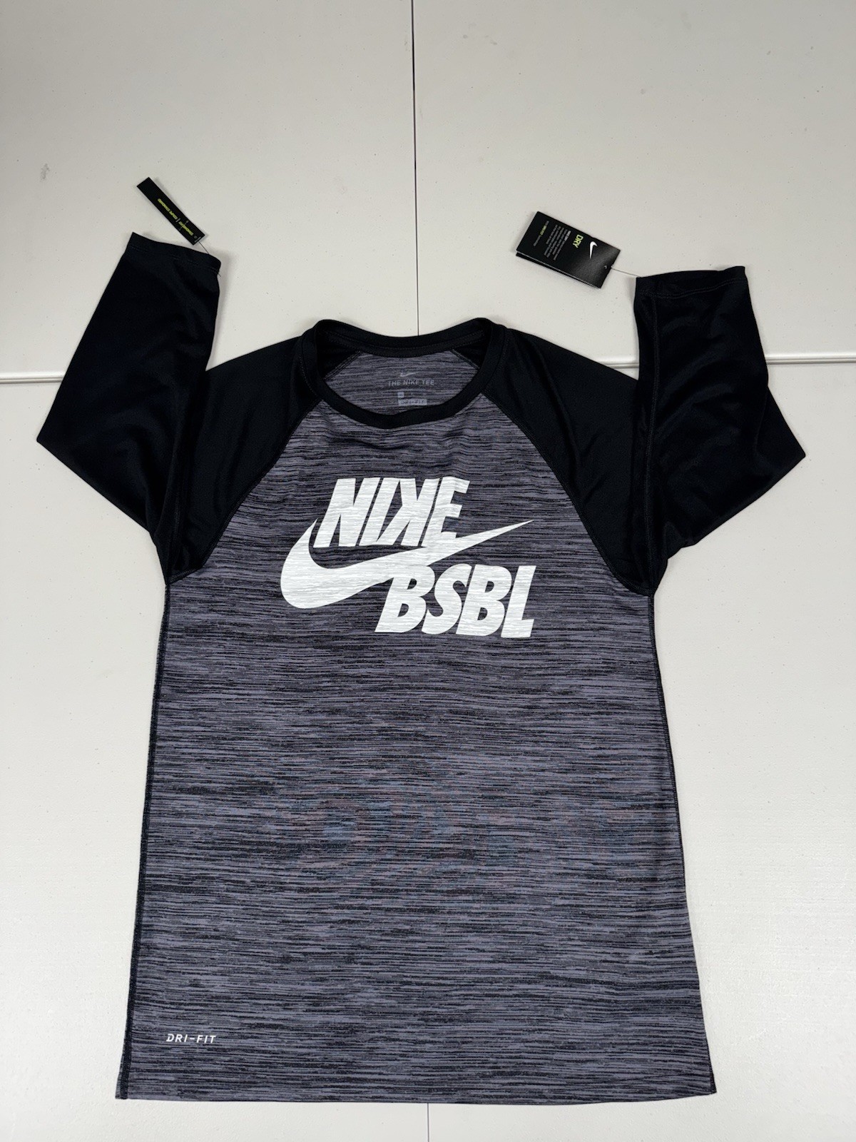 Nike Men’s Velocity Legend 3/4 Sleeve Baseball Top Gray $40 NWT Pick Size