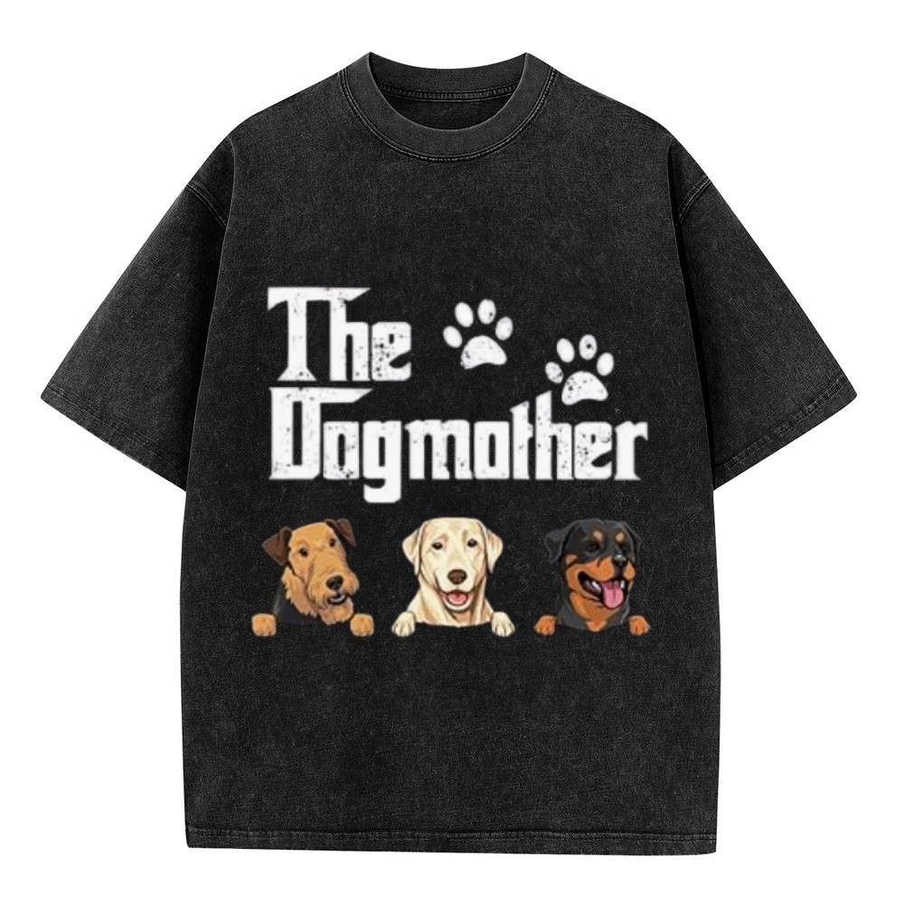 Custom Dog Mom Pet Parent Identity T‑Shirt Partial Double Sided Daily Casual Tee