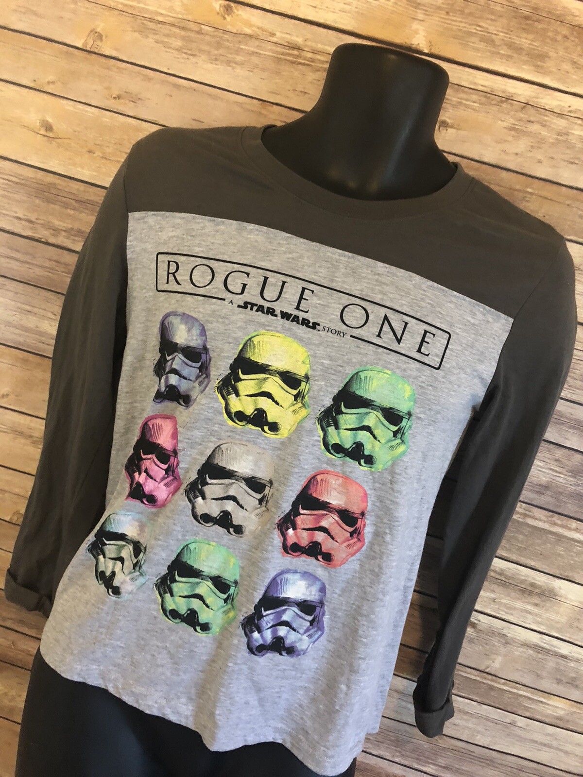 Star Wars Mens Shirt Size Small Black Darth Vader Rouge One Baseball Style
