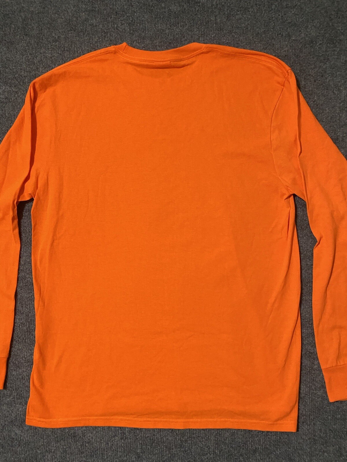 Prologistix Staffing Safety Orange Men’s Long Sleeve T Shirt Large Front Logo