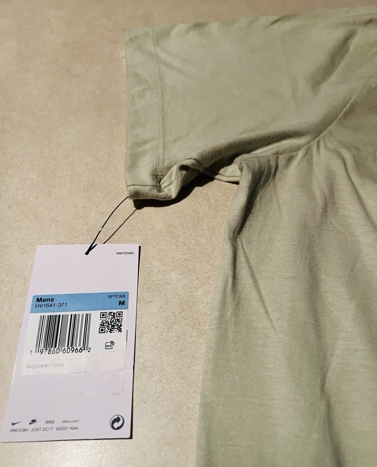 Nike Men’s Light Green Graphic Print Logo Crew Neck T-Shirt Size M *NEW w/Tags*
